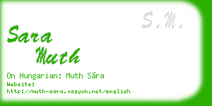 sara muth business card