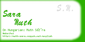 sara muth business card